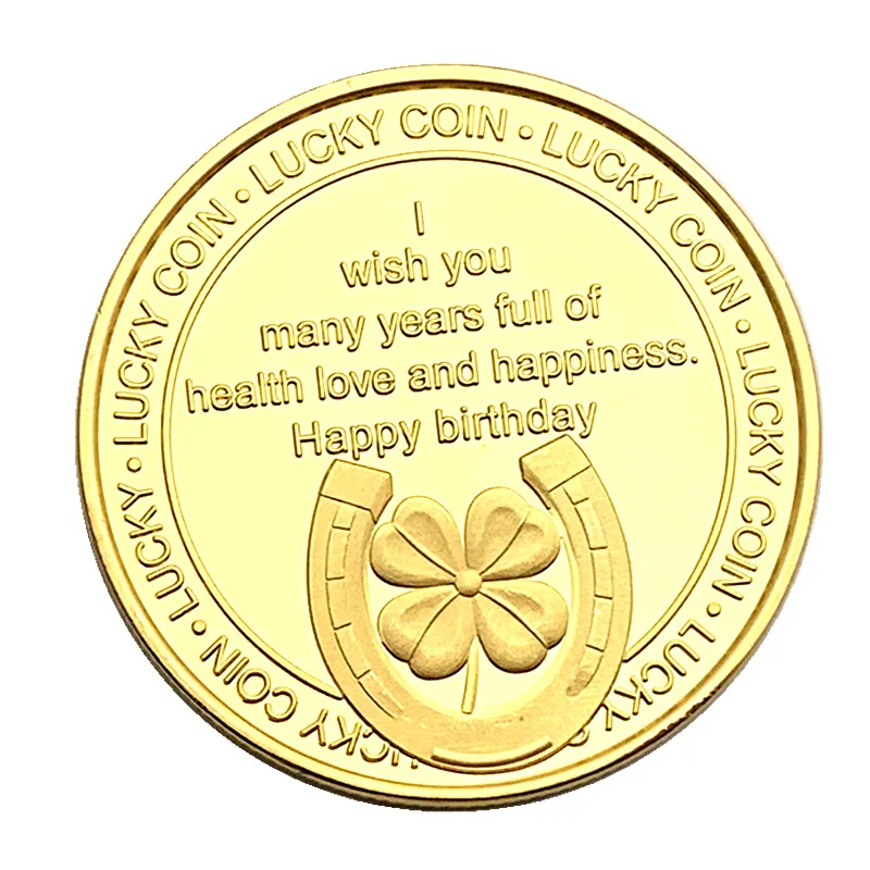 Золотой счастливый монета текст желаю вам много лет здоровья любовь и счастье