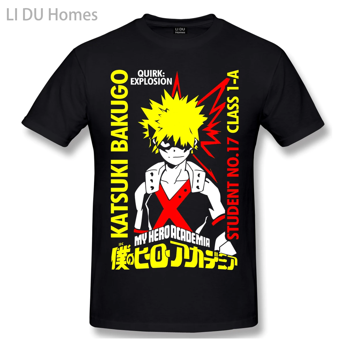 

LIDU Boku No Hero Academia Katsuki Bakugo - Kaachan T Shirt White My Hero Academia printed Tshirt Summer large TShirts