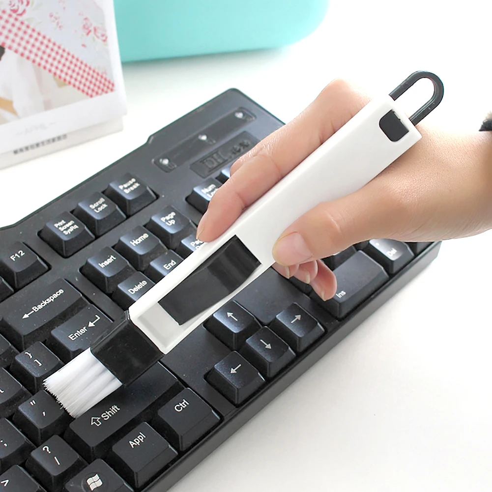 

Keyboard Cleaning Brush Small Window Slot Keyboard Dustpan Set Mini Tool Black Portable Groove Gap