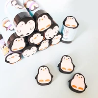 10pcs cute cartoon penguin erasers for kids rubber kawaii stationery school office supplies creative easy clean funny