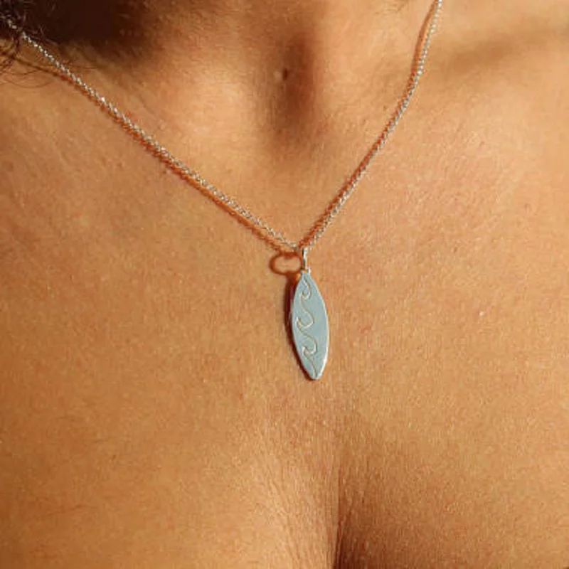 Surfboard Necklace For Women Dainty I Love Surfer Pendant | Украшения и аксессуары