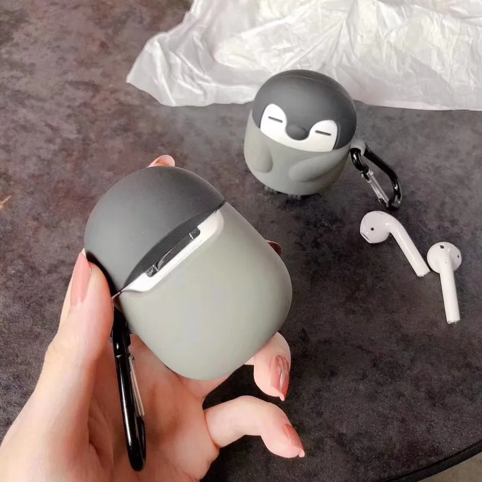 Роскошный чехол для Airpods 2 чехол силиконовый милый чехол для Apple Airpod беспроводные наушники для Air Pods аксессуары брелок ТВ коробка
