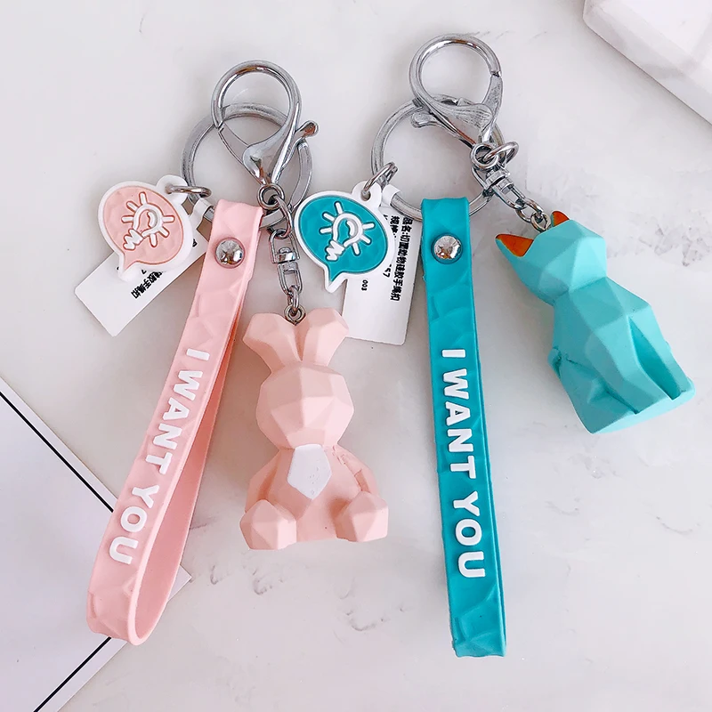 2020 новый модный милый брелок для ключей динозавры кольцо Кот Мода Мультфильм