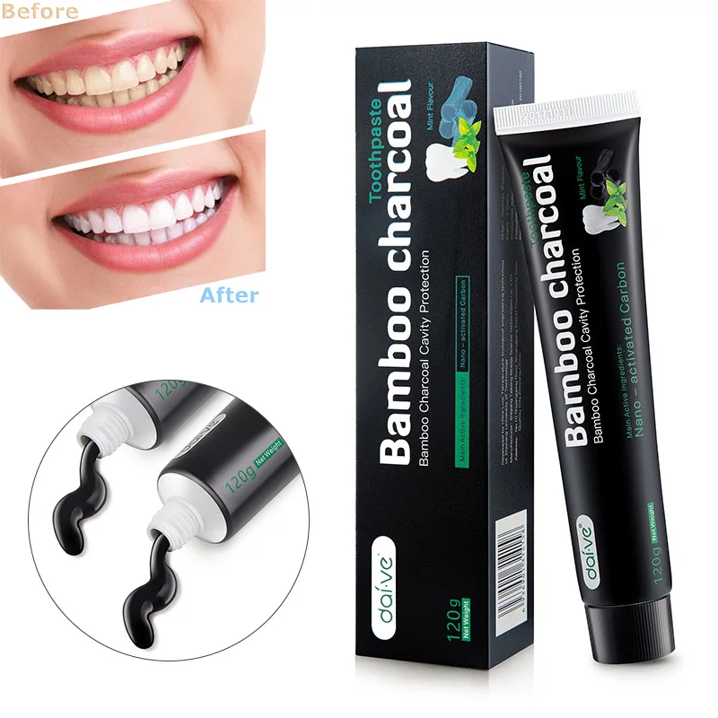 New Hot Activated Charcoal Teeth Whitening Toothpaste Natural Black Mint Flavor Herbal 120g SMR88 | Красота и здоровье
