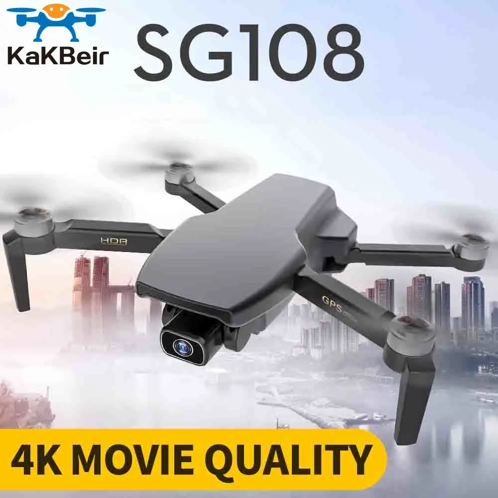 Дрон KaKBeir SG108 Радиоуправляемый квадрокоптер с бесщеточным Мотором Wi-Fi GPS