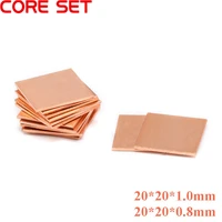 5pcslots copper sheet shim piece heat sink 20 20mm0 81mm optional thermal pad for laptop gpu cpu