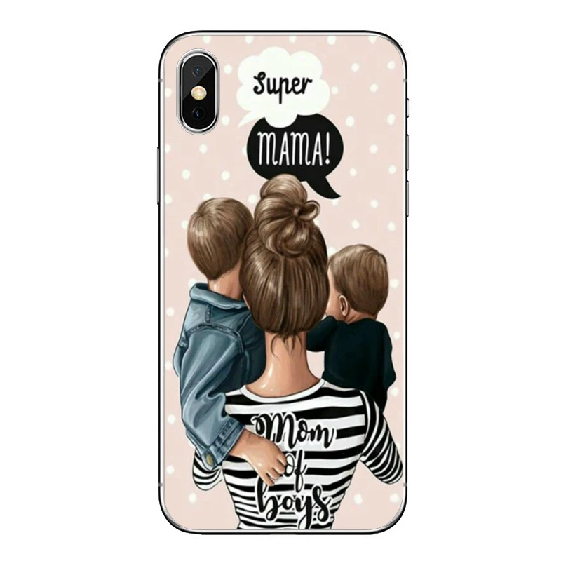 Чехол для телефона с надписью super Mom Baby Girl family queen iPhone XR X XS Max 8 7 6s 6 plus SE 5s 5c 5 iPod Touch |