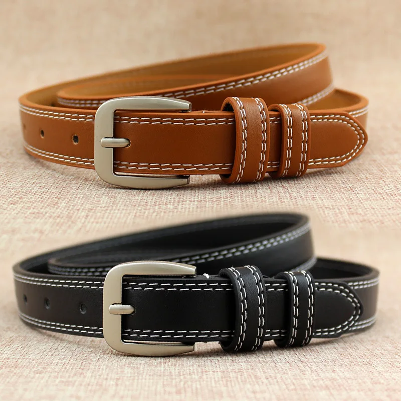 

Retro-style pin-and-buckle decorative belt ladies Korean version of the black belt belt belt belt belt with a wide range