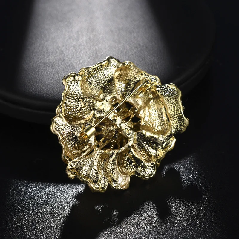 Высококачественная корейская модная брошь с жемчугом и кристаллами булавка для