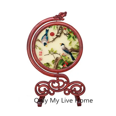 

Free DHL Chinese Dragon Decoration Handwork Silk Embroidery Patterns with Bubinga Frame Office Home Decor Ornaments Wedding Gift