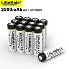 Аккумуляторы Liitokala, 1,2 в, AA, 2500 ма ч, Ni-MH, игрушка на батареях А, 4-28 шт.