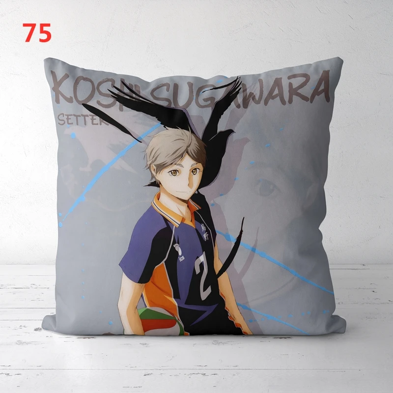 Аниме Haikyuu! Shoyo Hinata Tobio Kageyama двусторонний чехол для подушки | Дом и сад
