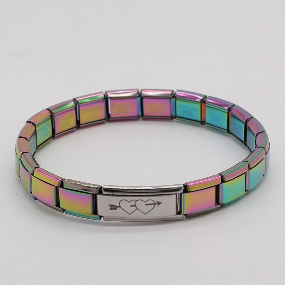 Браслет Hapiship из нержавеющей стали 9 мм итальянский Шарм для женщин безопасный