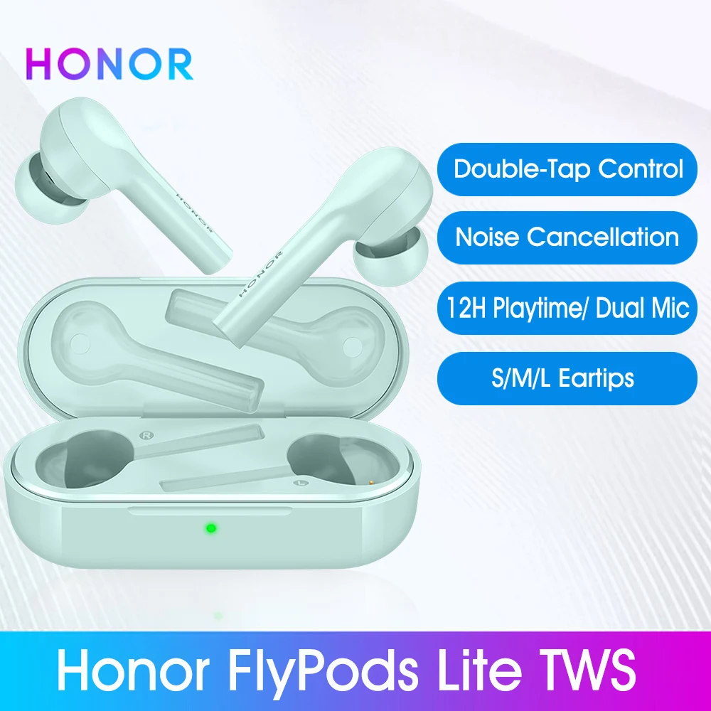 Huawei Honor Flypods Lite беспроводные наушники Bluetooth наушники TWS наушники водонепроницаемые IP54 Tap управление с зарядным устройством