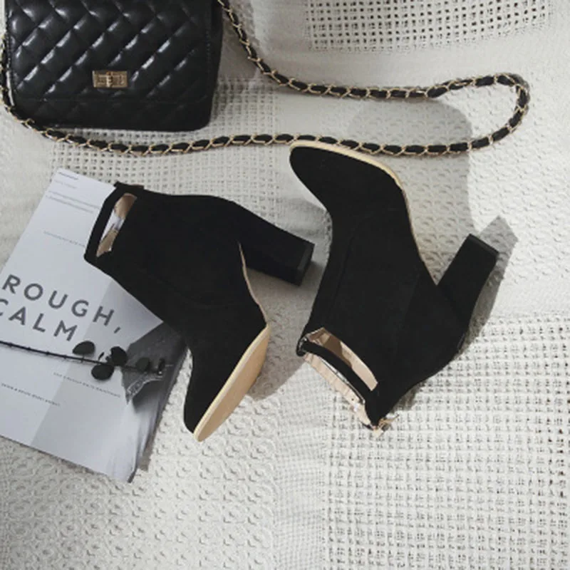 Женские ботинки с низким верхом GRITION модные повседневные на высоком каблуке