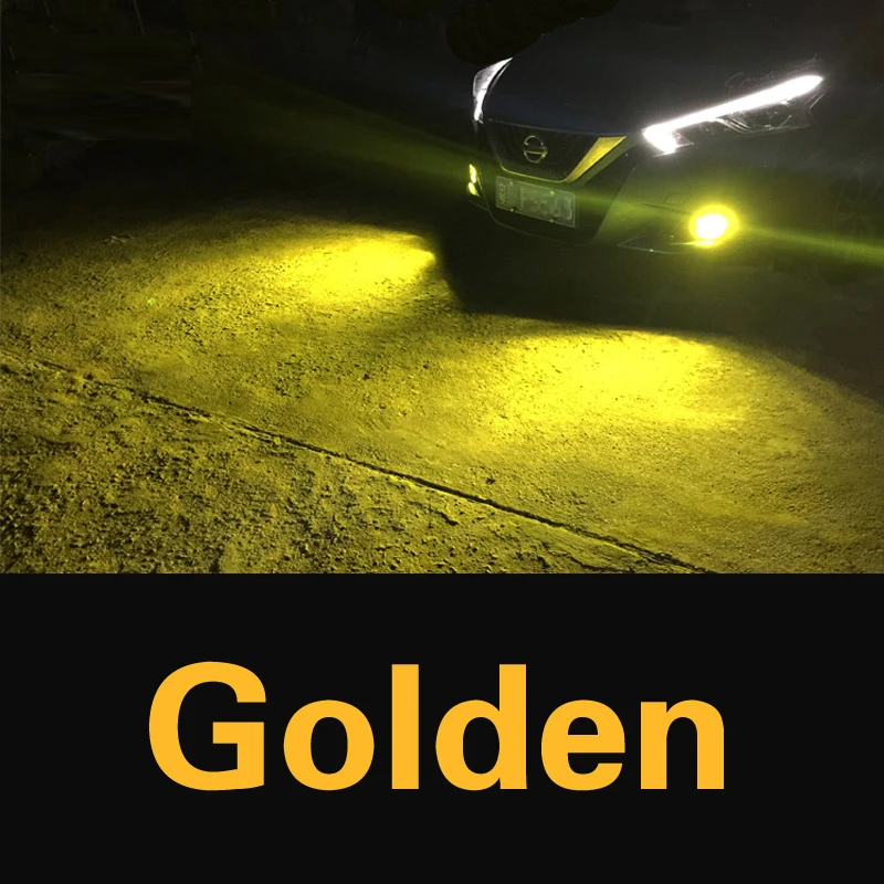 Golden 2 шт. автомобиля светодиодный свет для Dodge Challenger, Charger Дротика Дуранго Grand путешествие тачскрин Сенсорная панель лампа H8 H11 H10 9145 9006 HB4 PSX24W 2504 - Испускаемый цвет: Golden