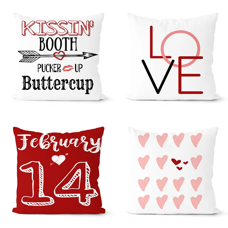 4 шт. декоративные наволочки в виде сердца из полиэстера|Наволочка| |