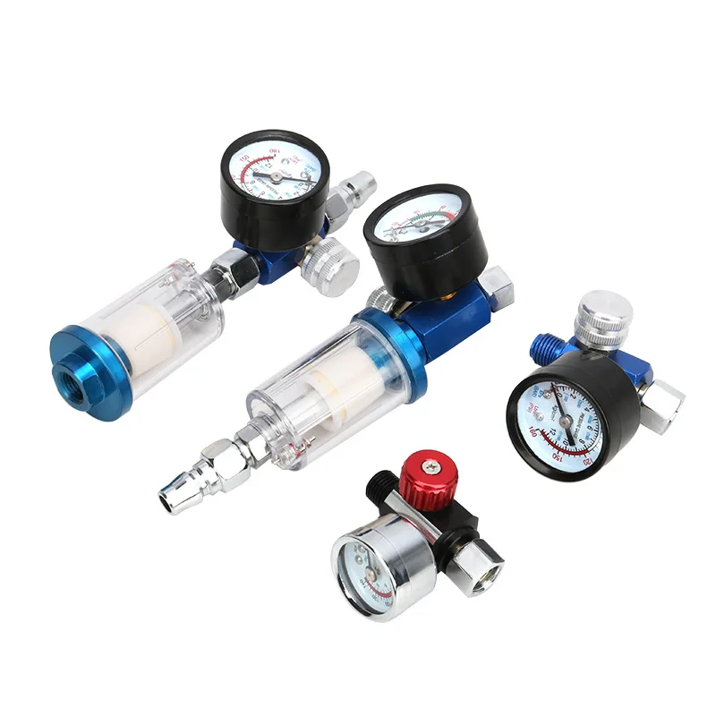 

1/4'' Spray Gun Air Regulator In-line Trap Filter Tool Oil Water Separator Inline Air Hose Filter 0-180psi Airbrush Accessories