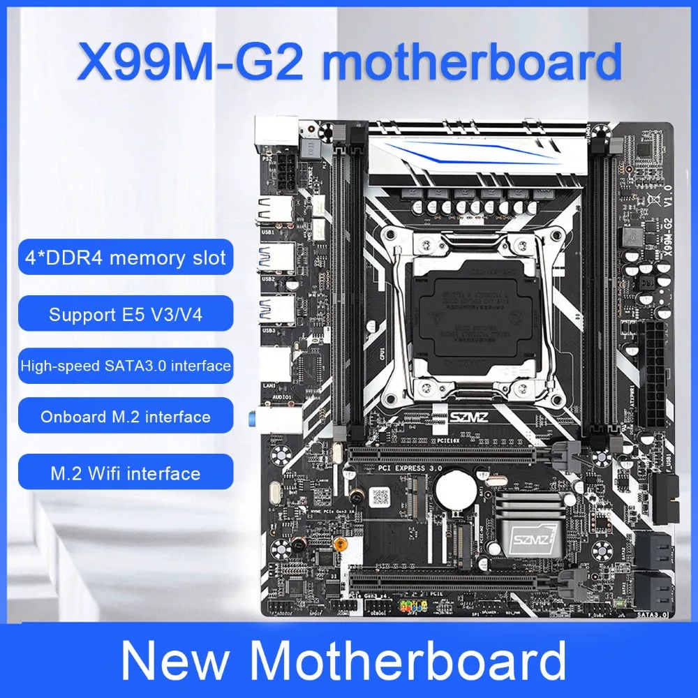 

X99M-G2 Desktop Motherboard M-ATX USB3.0 M.2 SATA3.0 DDR4 Dual Channel 64G Mermory for Xeon E5 2680/2678 V3 CPU