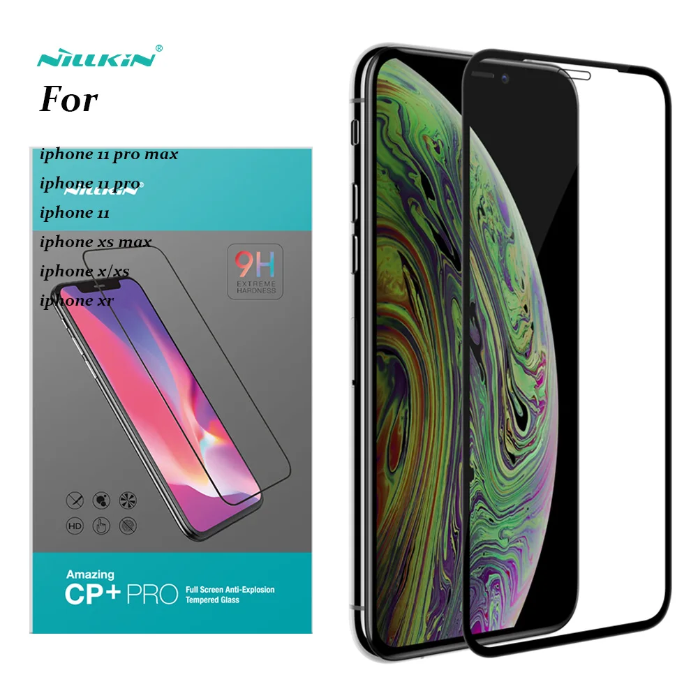NILLKIN CP+ Pro Full Coverage Anti-Explosion 9H Tempered Glass Screen Protector For iphone 11/11 pro/11pro max/x/xs/xs max/xr | Мобильные