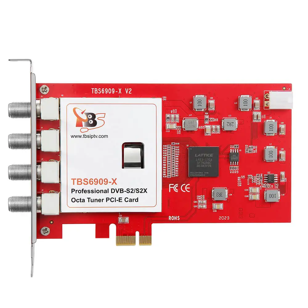 ТВ-тюнер TBS6909X V2 DVB-S/S2/S2X 8 Octa H.265 PCIe-карта совместимая с ТВ-приставкой | Электроника