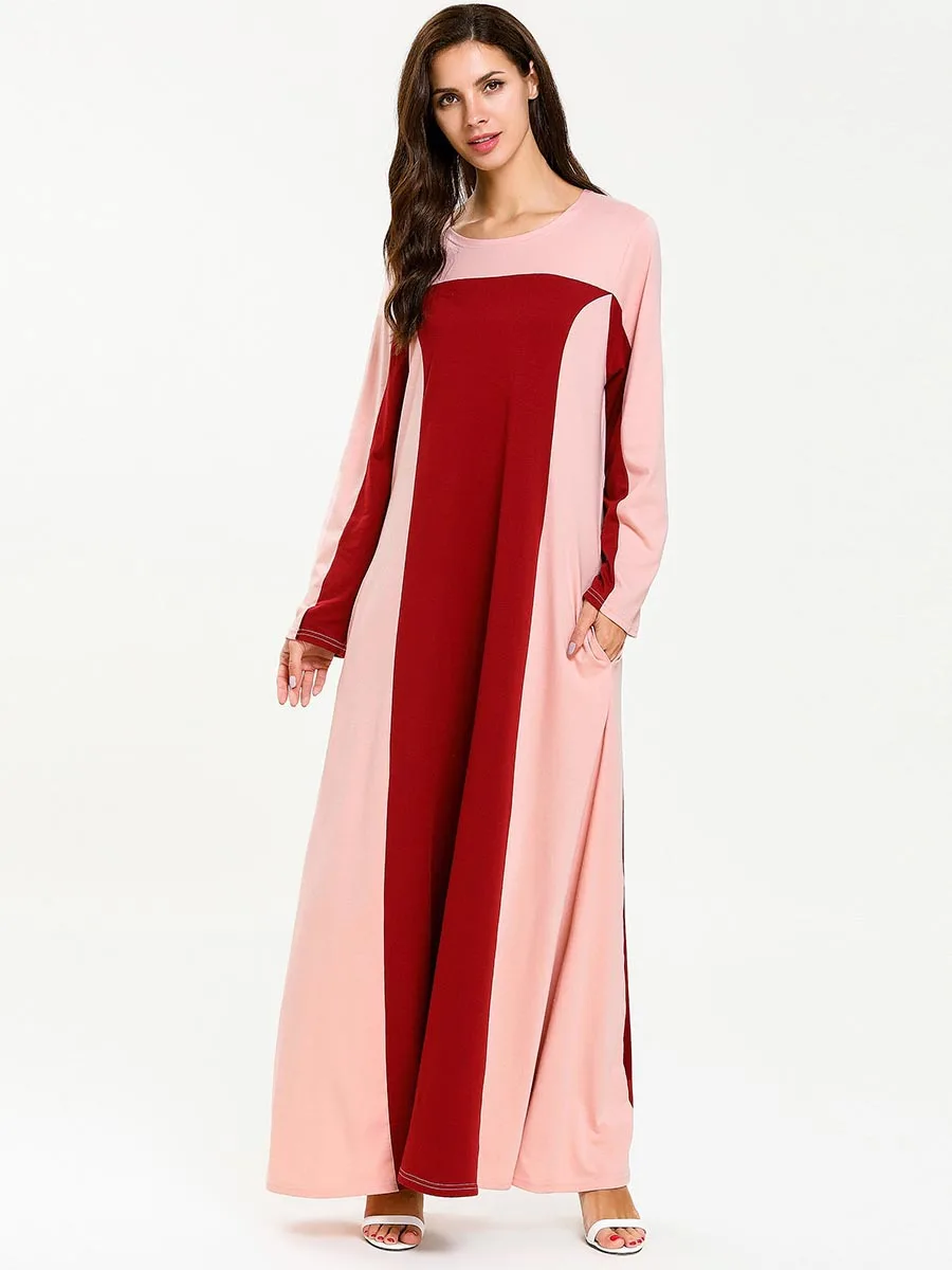 

Musulman 4XL Maxi Cotton Dresses Women Muslim Abaya Dress Loose Splice Kaftan Dubai Arabian Robe Turkey Kimono Islamic Clothes