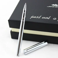 jinhao writing rollerball pen with stainless steel and silver head clip metal office supplies canetas luxury pen stationery gift