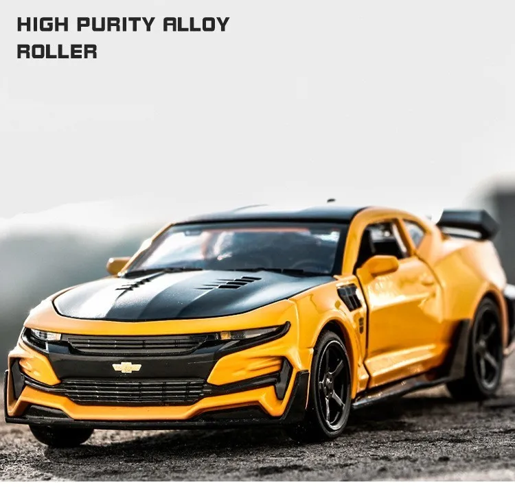 Chevrolet Camaro 1:32 литая под давлением модель автомобиля звуковой светильник оттягивающийся для детей подарки на день рождения Коллекция Hot Weels