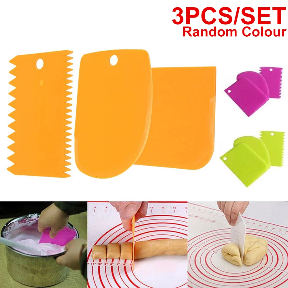 3 шт./лот скребок для крема неправильные зубные края DIY украшения торта помадка