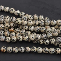 dalmatian jasper stone beads for jewelry making diy bracelet accessories