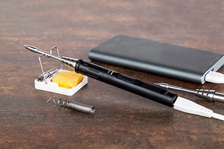 Тип C USB мини умный OLED цифровой Регулируемый Электрический паяльник портативный мини-режим сна Пайка для PCB припоя набор инструментов