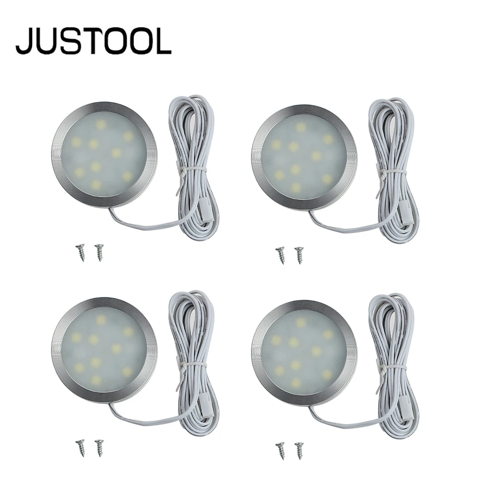 

Потолочный купольный светильник JUSTOOL, 4 шт., 9 светодиодов, лампы 12 В 5050 SMD, светодиодный встраиваемый Светильник направленного света для фург...