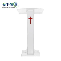 2021 cheap can be customized logo color with emitting led lighting auditorium church podium small platform commercial furniture