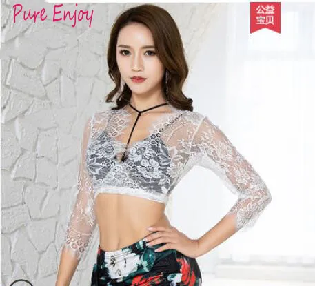 lace top 1 Кружевной топ для танца живота. сексуальный кружевной костюм - Цвет: lace top 1