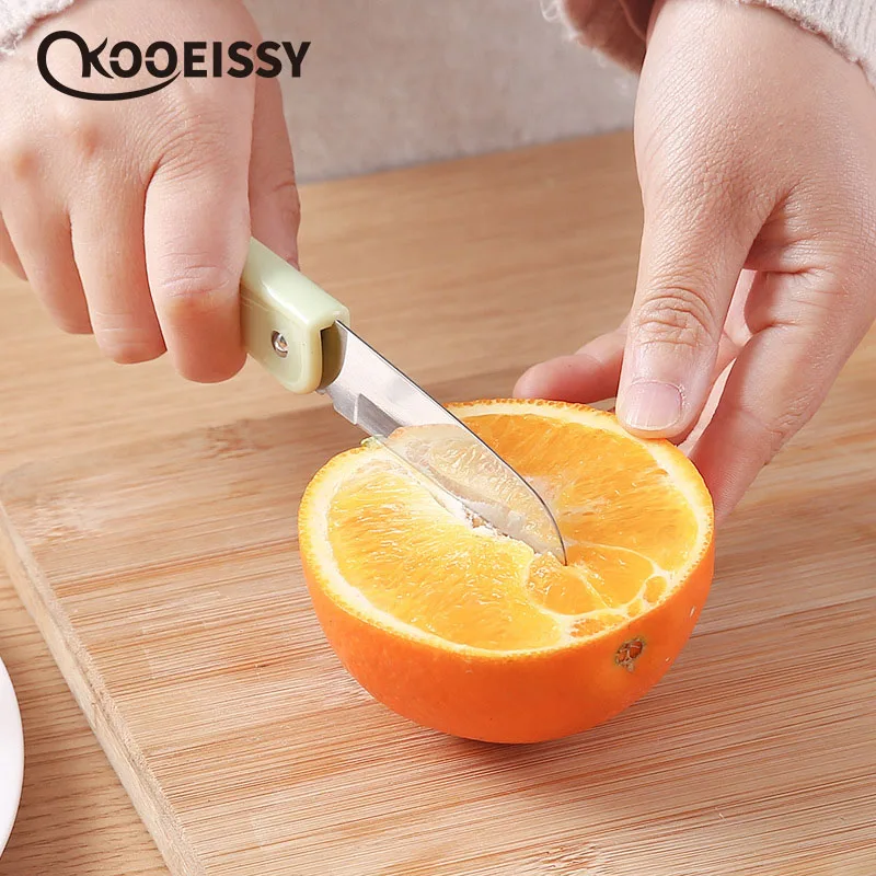 Карманный складной кухонный нож из нержавеющей стали для фруктов резки столовых