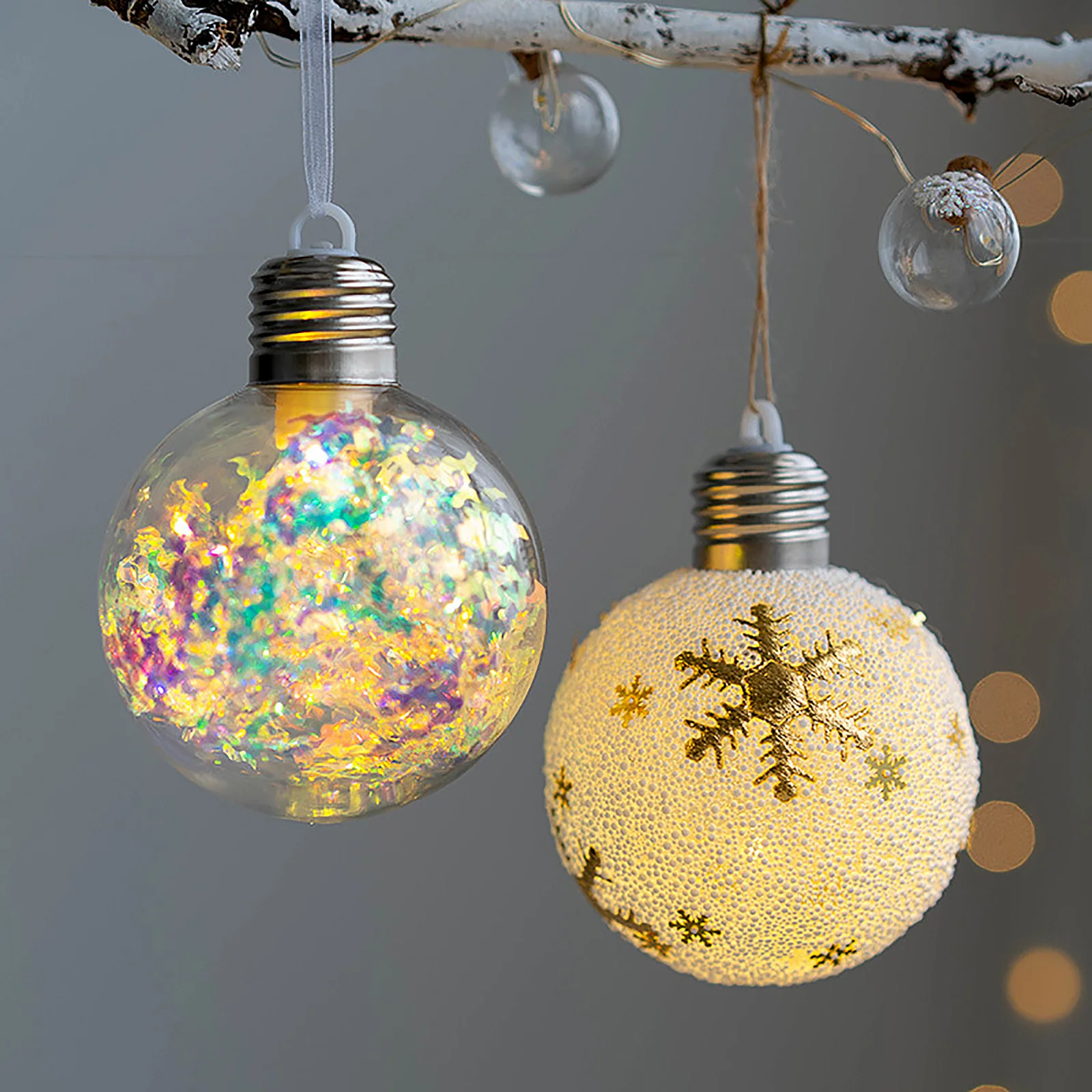 

Рождественский шар, подвесная елка, украшение для вечевечерние, лампа для проекции снега, наружная атмосфера, 1 шт., надувная игрушка из ПВХ, ...