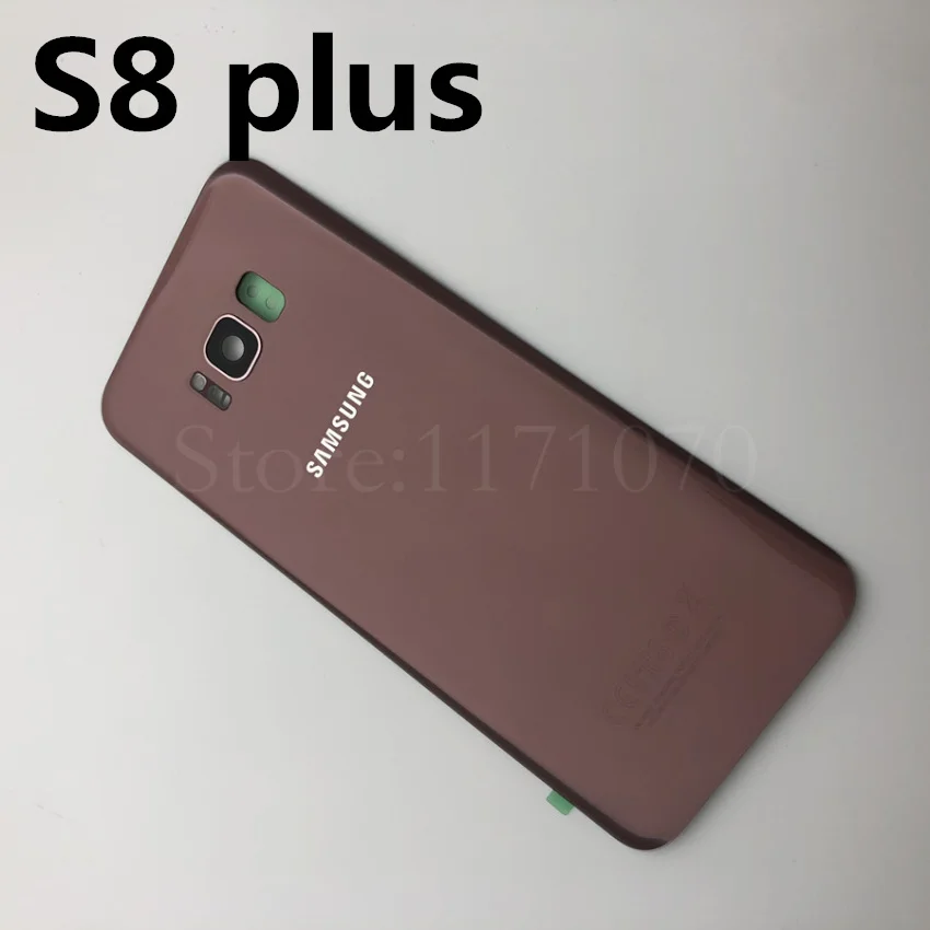 S8 plus pink S8+ крышка батареи для samsung Galaxy S8 plus G955 G955F SM-G955F G955FD S8 G950 G950F задняя крышка корпуса+ Замена объектива камеры - Цвет: S8 plus pink