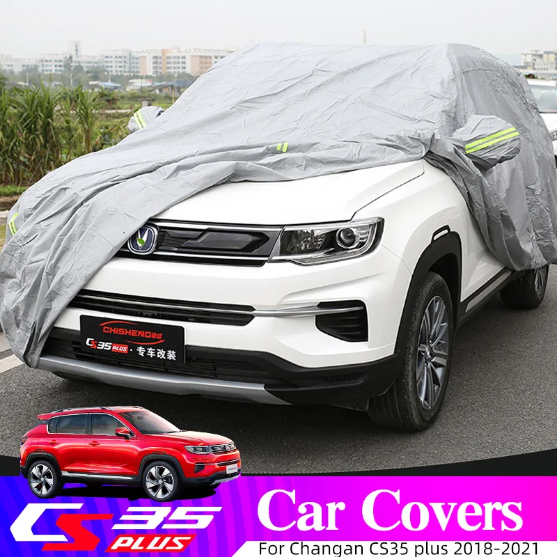 Car Covers For Changan CS35 Plus 2018-2021 Body Outside Sun UV Snow Protection Dust-proof Exterior Decorative Accessories