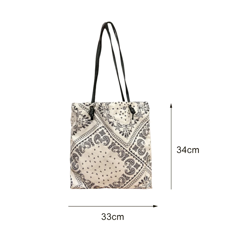 

Ethnic Style Canvas Handbags Female Printed Large Capacity Top-handle Shoulder Bag Women 2020 Simple Travel Shopping Totes Pouch