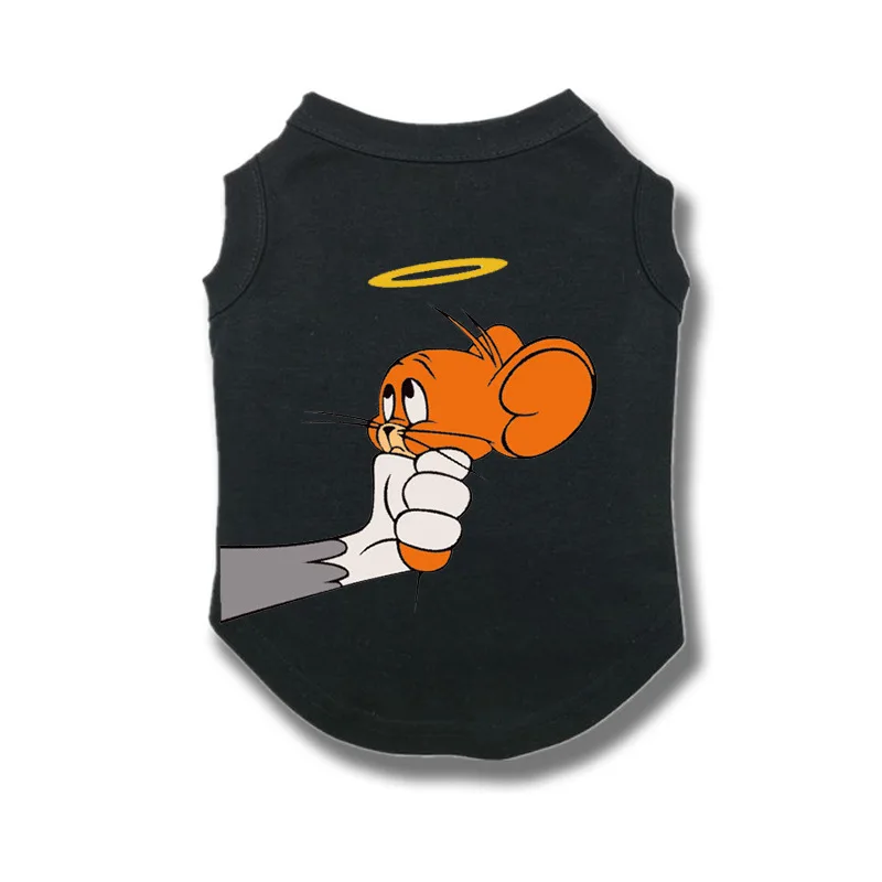 Летняя одежда для собак дешевая мультяшная Одежда охлаждающий жилет милый