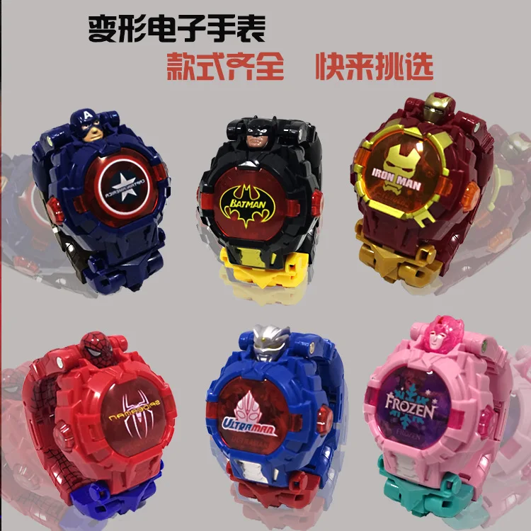 Вечерние часы-трансформеры роботов Детская деформационная модель трансформация