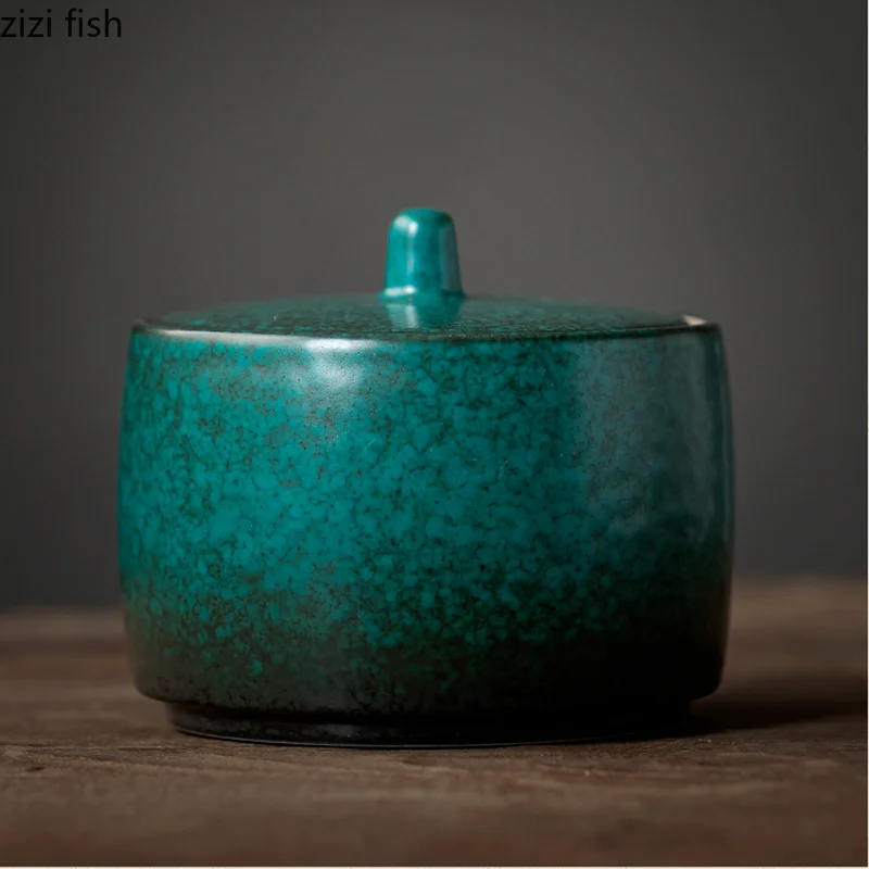 Жестяная керамическая банка для зеленого чая герметичная маленький контейнер