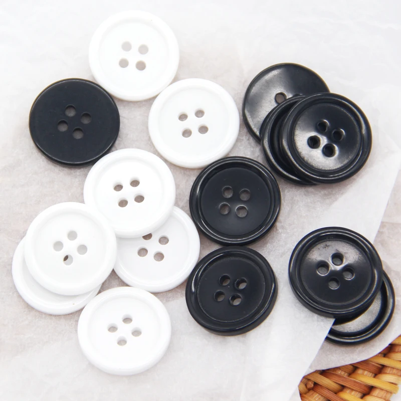 Глазурь Круглые Стеклянные Смолы Швейные Пуговицы Одежды Белые Черные Украшения