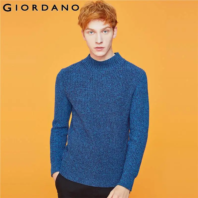 Giordano мужской вязаный свитер с круглым воротом имеется несколько цветовых