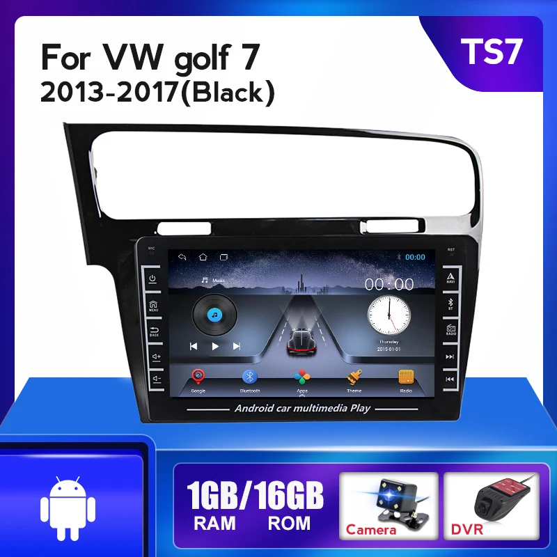 Автомобильный мультимедийный видеоплеер 2DIN Android GPS навигация для VW golf 7 2013 2017