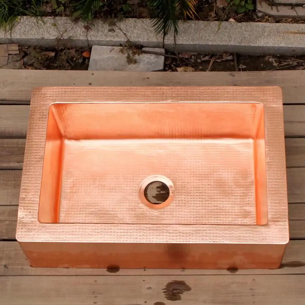 

Cangler sink single bowl copper kitchen sink hand hammered copper apron kitchen sink polished kitchen sink