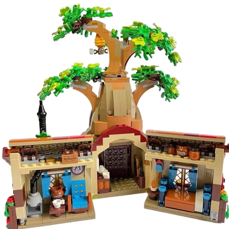 

Winnies Bear Tree House Building Blocks Compatible 21326 Model Brick Educational Toys for kids children Birthday Gifts