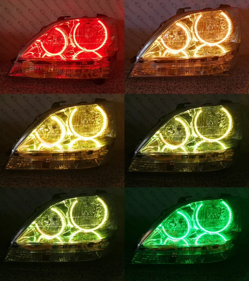 

For Lexus RX300 RX 300 1999 2000 2001 2002 2003 RF remote Bluetooth APP Multi-Color Ultra bright RGB LED Angel Eyes kit
