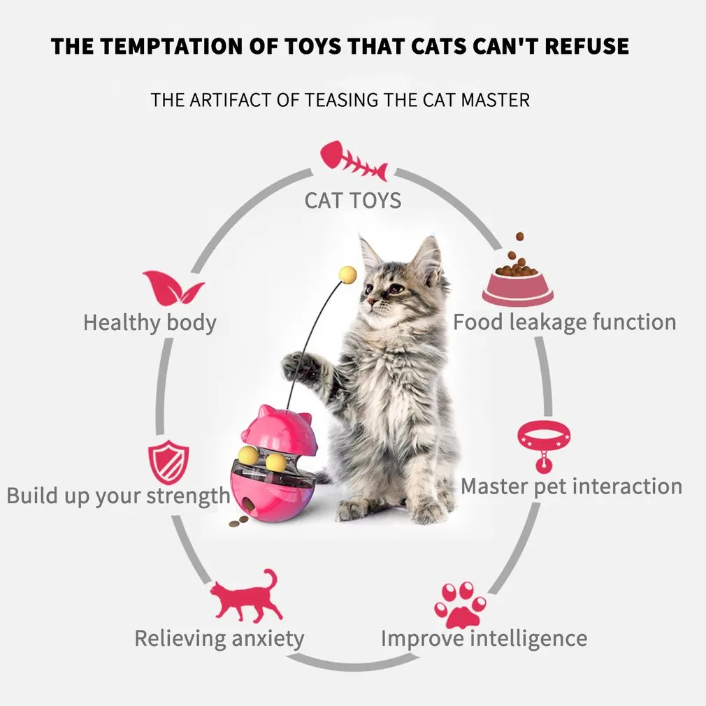 

Fun Tumbler Pet Cat Toy Interactive Toy Slow Food Entertainment Toy Cat Accessories Attract The Attention Of The Cat Tumbler Toy