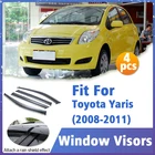Оконный козырек для Toyota Yaris 2008-2011, вентиляционная крышка, накладка, навесы, защита от солнца, дождя, дефлектор, автоаксессуары